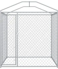 vidaXL Outdoor Dog Kennel with Canopy Top 2x2x2.1 m
