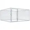 vidaXL Outdoor Dog Kennel Galvanised Steel 2x2x1 m
