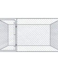 vidaXL Outdoor Dog Kennel Galvanised Steel 2x2x1 m