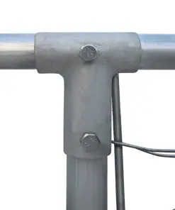 vidaXL Outdoor Dog Kennel Galvanised Steel 4x4x1 m