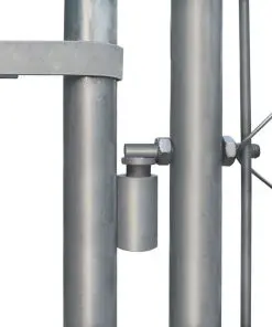 vidaXL Outdoor Dog Kennel Galvanised Steel 4x4x1 m