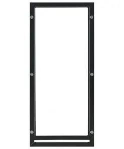vidaXL Firewood Rack Black 44x20x100 cm Steel