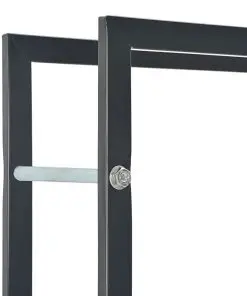 vidaXL Firewood Rack Black 44x20x100 cm Steel