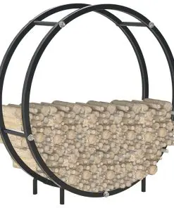 vidaXL Firewood Rack Black 70x20x70 cm Steel