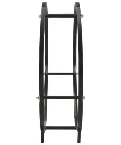 vidaXL Firewood Rack Black 70x20x70 cm Steel
