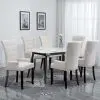 vidaXL Dining Chairs with Armrests 6 pcs Beige Fabric