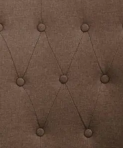 vidaXL Dining Chairs with Armrests 2 pcs Brown Fabric