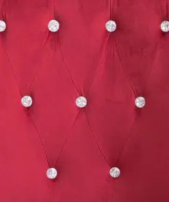 vidaXL Dining Chair with Armrests 4 pcs Red Velvet