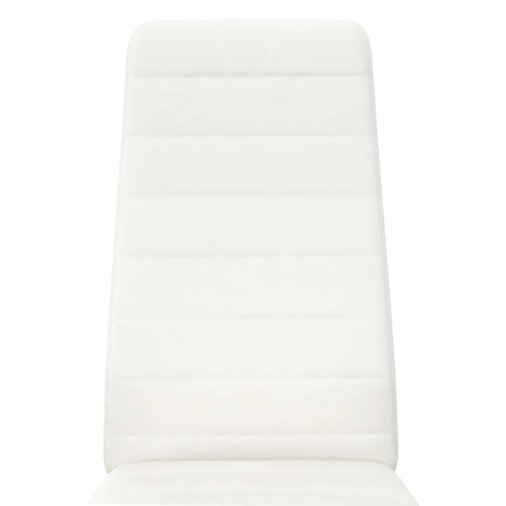 vidaXL Dining Chairs 4 pcs White Faux Leather