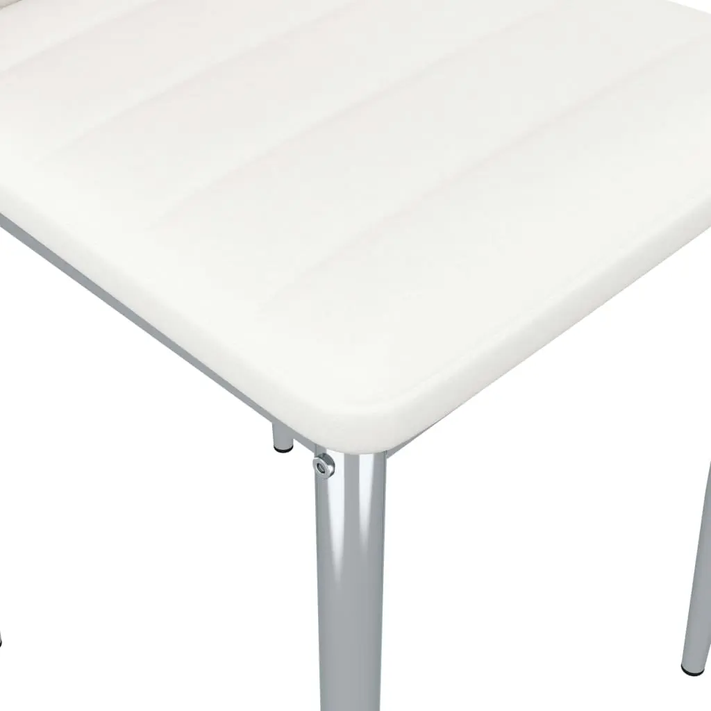 vidaXL Dining Chairs 6 pcs White Faux Leather