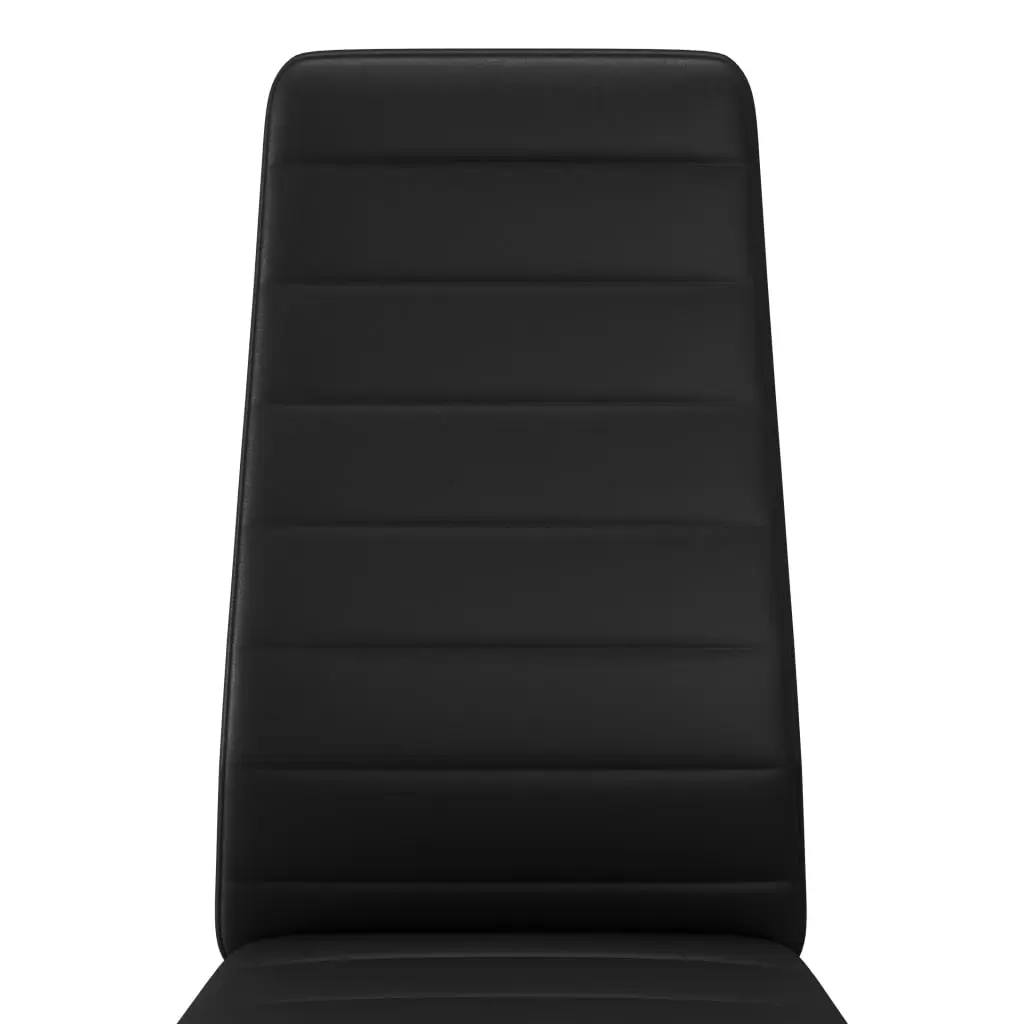 vidaXL Dining Chairs 4 pcs Black Faux Leather