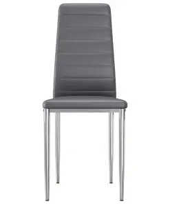 vidaXL Dining Chairs 2 pcs Grey Faux Leather