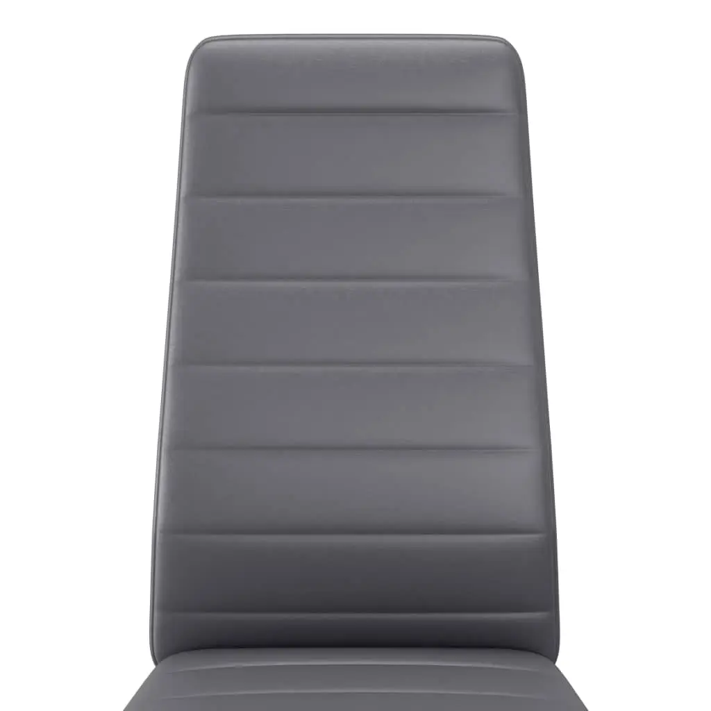 vidaXL Dining Chairs 2 pcs Grey Faux Leather