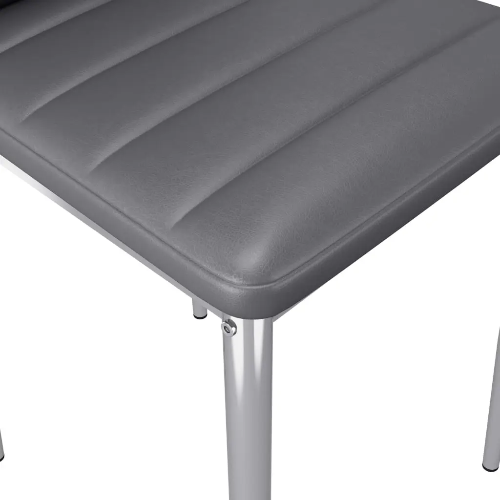 vidaXL Dining Chairs 2 pcs Grey Faux Leather