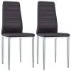 vidaXL Dining Chairs 2 pcs Brown Faux Leather