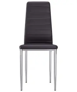 vidaXL Dining Chairs 2 pcs Brown Faux Leather