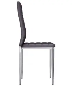 vidaXL Dining Chairs 4 pcs Brown Faux Leather