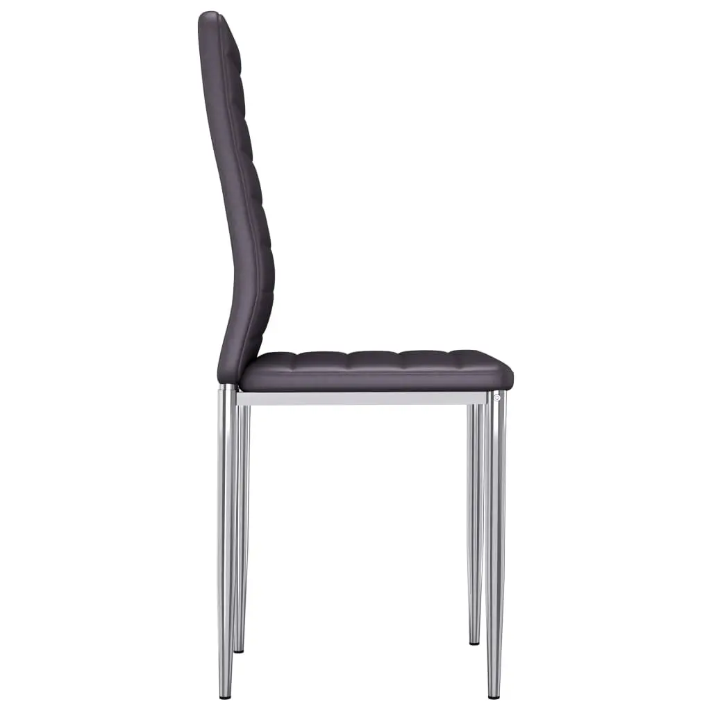 vidaXL Dining Chairs 6 pcs Brown Faux Leather