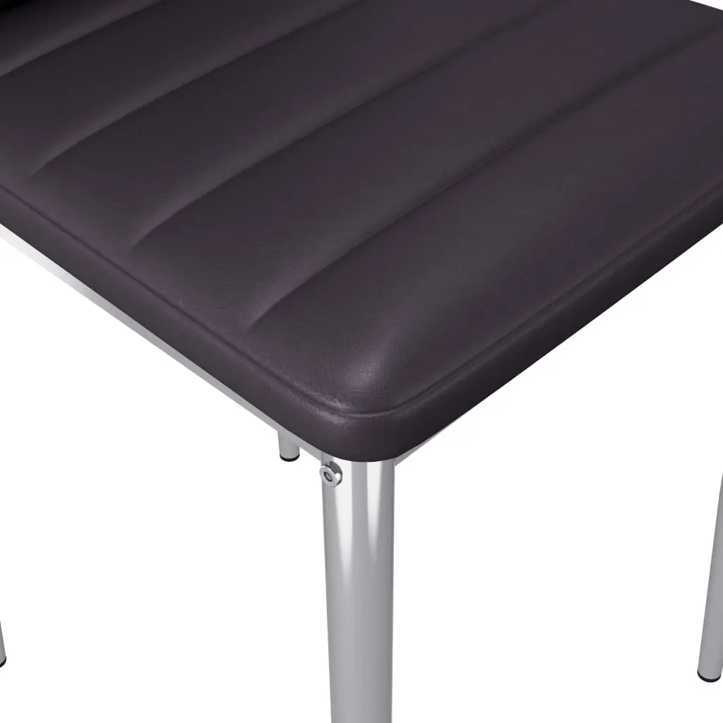 vidaXL Dining Chairs 6 pcs Brown Faux Leather