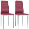 vidaXL Dining Chairs 2 pcs Red Faux Leather vidaXL Dining Chairs 2 pcs Red Faux Leather
