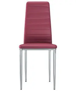 vidaXL Dining Chairs 4 pcs Red Faux Leather