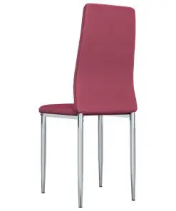 vidaXL Dining Chairs 4 pcs Red Faux Leather