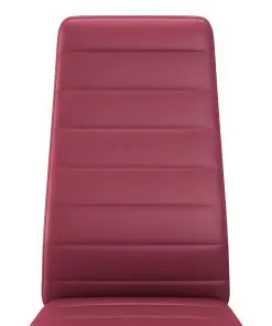 vidaXL Dining Chairs 6 pcs Red Faux Leather
