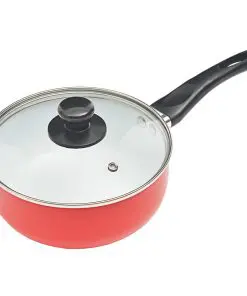 vidaXL 7 Piece Cookware Set Red Aluminium