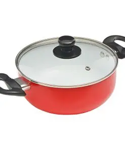 vidaXL 7 Piece Cookware Set Red Aluminium