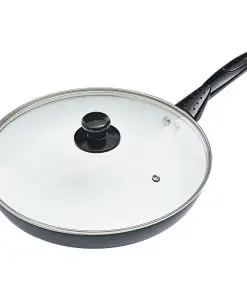 vidaXL 8 Piece Cookware Set Black Aluminium