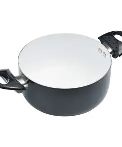 vidaXL 8 Piece Cookware Set Black Aluminium