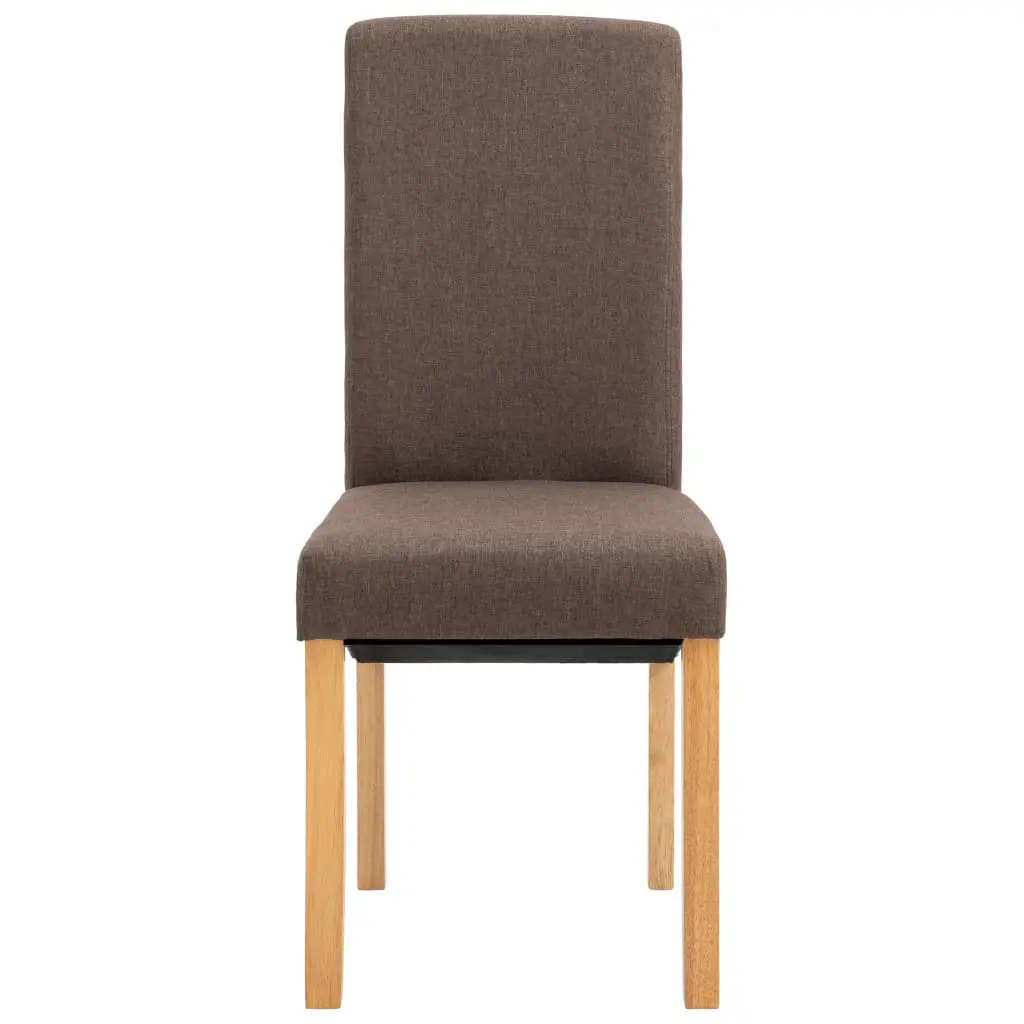 vidaXL Dining Chairs 6 pcs Brown Fabric