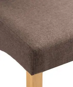 vidaXL Dining Chairs 6 pcs Brown Fabric