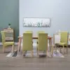 vidaXL Dining Chairs 6 pcs Green Fabric
