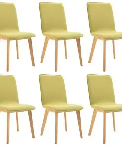vidaXL Dining Chairs 6 pcs Green