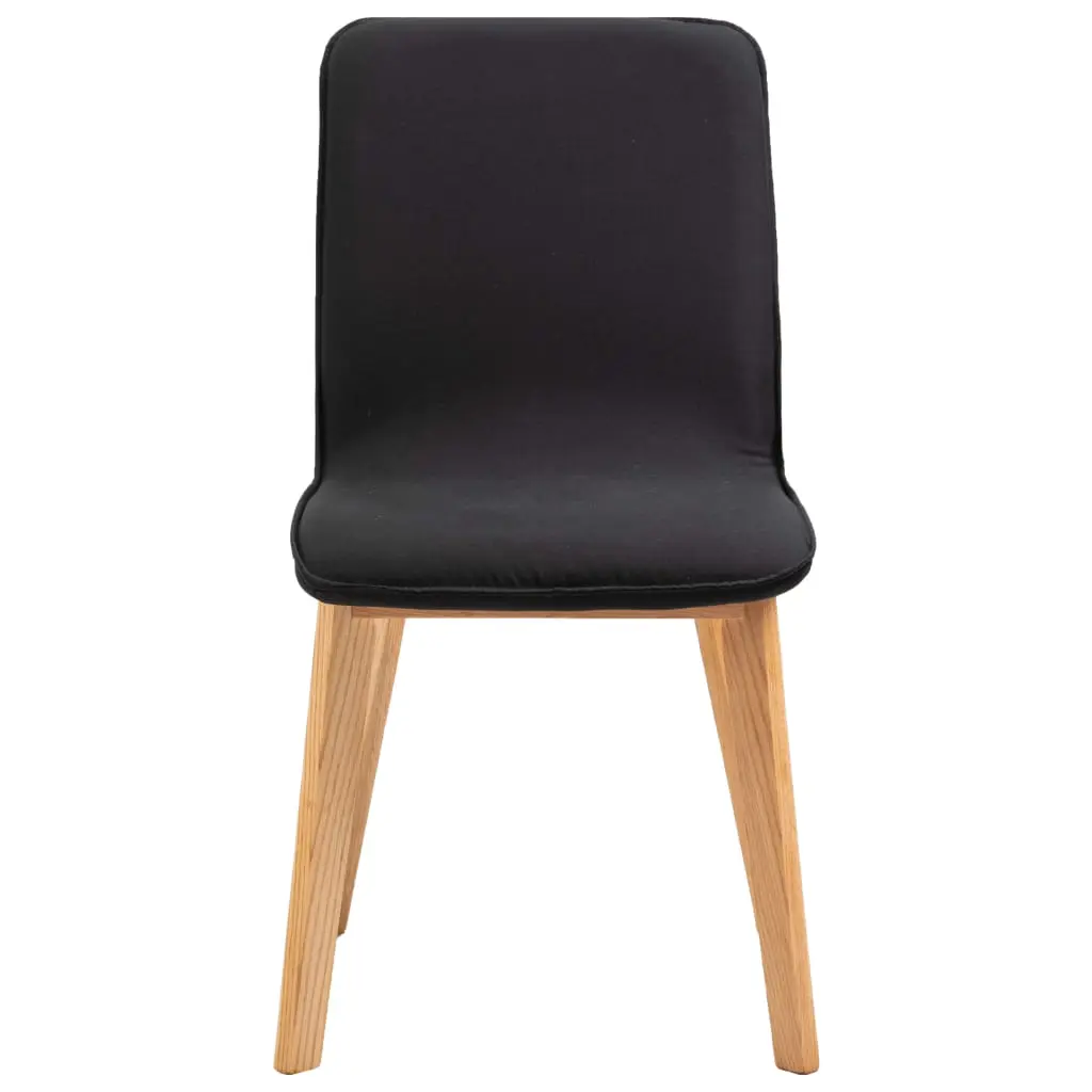 vidaXL Dining Chairs 6 pcs Black Fabric