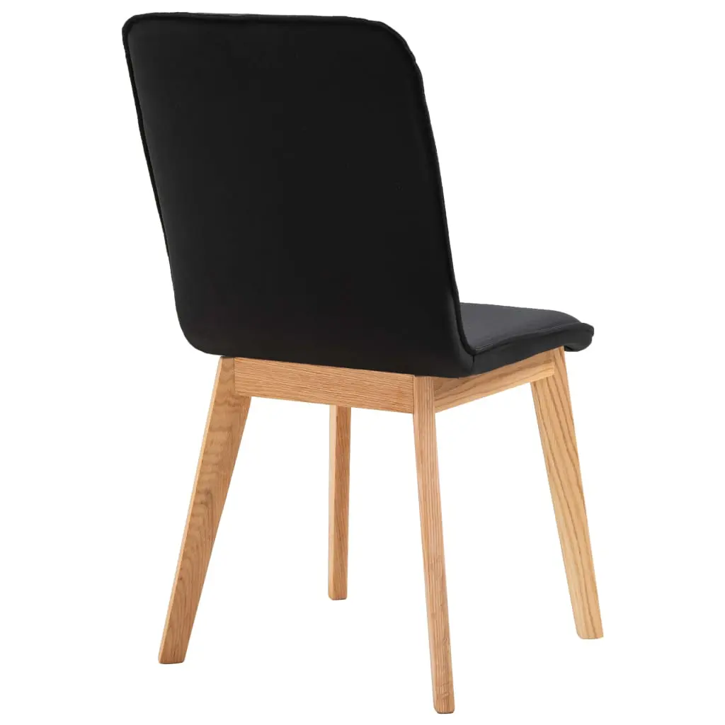 vidaXL Dining Chairs 6 pcs Black Fabric