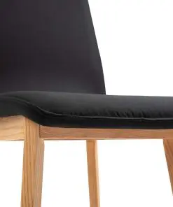 vidaXL Dining Chairs 6 pcs Black Fabric