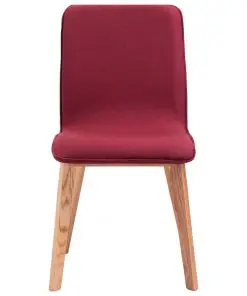 vidaXL Dining Chairs 6 pcs Red Fabric