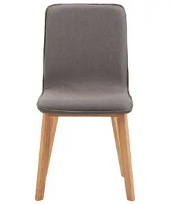 vidaXL Dining Chairs 6 pcs Taupe Fabric