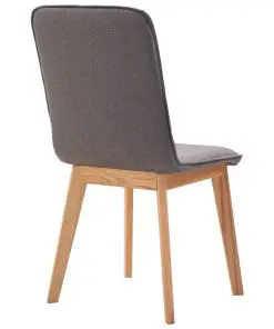 vidaXL Dining Chairs 6 pcs Taupe Fabric