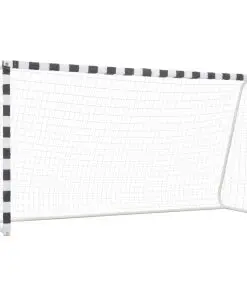 vidaXL Soccer Goal 300x160x90 cm Metal Black and White