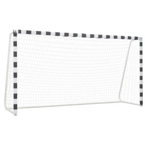 vidaXL Soccer Goal 300x160x90 cm Metal Black and White