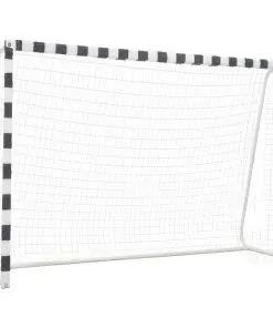 vidaXL Soccer Goal 300x200x90 cm Metal Black and White