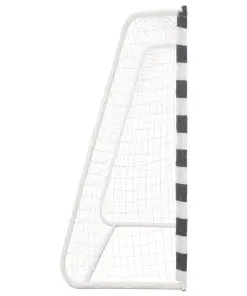 vidaXL Soccer Goal 300x200x90 cm Metal Black and White