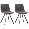 vidaXL Dining Chairs 2 pcs Brown Faux Leather