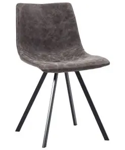 vidaXL Dining Chairs 4 pcs Brown Faux Leather