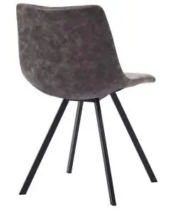 vidaXL Dining Chairs 4 pcs Brown Faux Leather