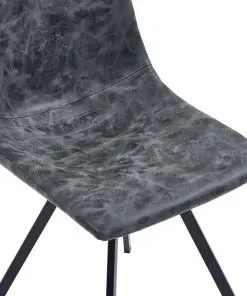 vidaXL Dining Chairs 2 pcs Black Faux Leather