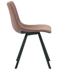 vidaXL Dining Chairs 4 pcs Medium Brown Faux Leather